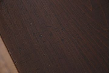 桂材一枚板　リメイク　味わいある古材を使用したアイアンサイドテーブル(作業台、飾り台、カフェテーブル)(2)