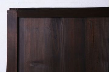 和製アンティーク　鋲が重厚感と渋さを醸し出す板戸(引き戸、建具)2枚セット(1)