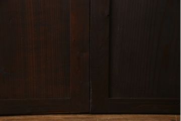 和製アンティーク　鋲が重厚感と渋さを醸し出す板戸(引き戸、建具)2枚セット(2)