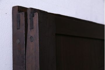 和製アンティーク　鋲が重厚感と渋さを醸し出す板戸(引き戸、建具)2枚セット(2)