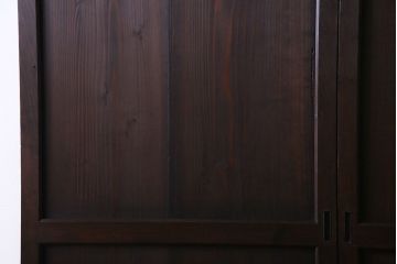 和製アンティーク　鋲が重厚感と渋さを醸し出す板戸(引き戸、建具)2枚セット(2)
