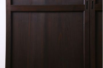 和製アンティーク　鋲が重厚感と渋さを醸し出す板戸(引き戸、建具)2枚セット(2)