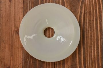 昭和レトロ　柔らかな光を作り出す平笠シェードのペンダントライト(天井照明、吊り下げ照明、電笠)