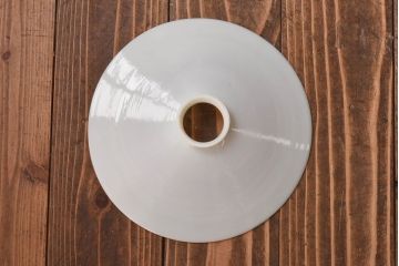 昭和レトロ　柔らかな光を作り出す平笠シェードのペンダントライト(天井照明、吊り下げ照明、電笠)(2)