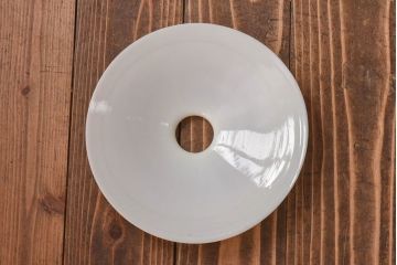 昭和レトロ　柔らかな光を作り出す平笠シェードのペンダントライト(天井照明、吊り下げ照明、電笠)(2)