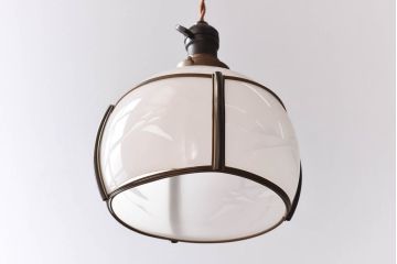 昭和レトロ　鶴のモチーフから和を感じるシェード(天井照明、電笠、吊り照明)