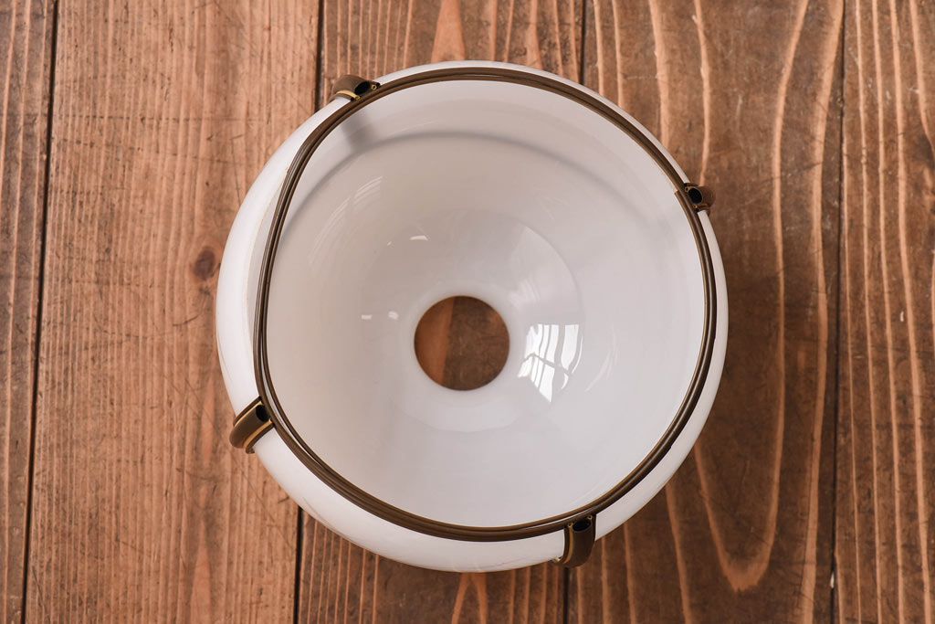 昭和レトロ　鶴のモチーフから和を感じるシェード(天井照明、電笠、吊り照明)