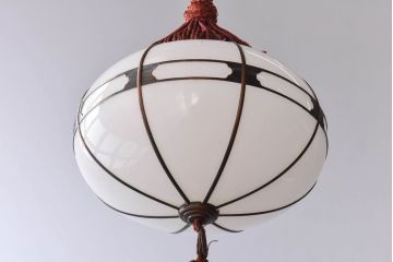 昭和期　雰囲気づくりに活躍するタッセル付き天井照明(吊り照明、電笠、シェード)