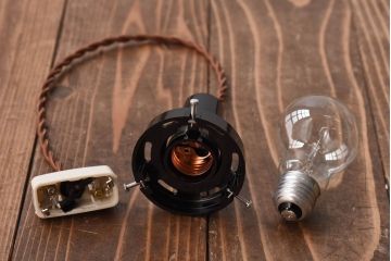 昭和レトロな空間にぴったりの平笠シェード(天井照明、ペンダントライト、電笠)(2)