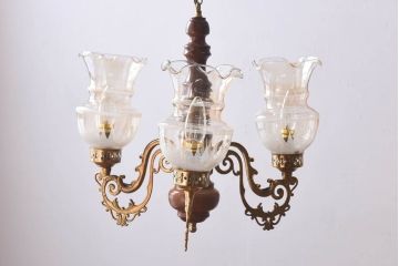 イタリアビンテージ　シックな高級感を演出するシャンデリア(天井照明、ランプ)