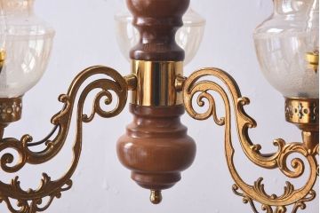 イタリアビンテージ　シックな高級感を演出するシャンデリア(天井照明、ランプ)