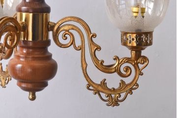 イタリアビンテージ　シックな高級感を演出するシャンデリア(天井照明、ランプ)