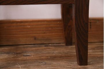 レトロ家具　昭和レトロ　ケヤキ材　シックな空間にも馴染むクッションスツール(イス・チェア)