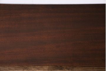 ラワン材一枚板　趣のある古材で作成したリメイク鉄脚テーブル(飾り台、カウンターテーブル)