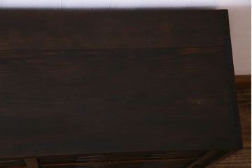 アンティーク家具　昭和初期　網代編み　和の雰囲気を高める小振りな戸棚(収納棚)