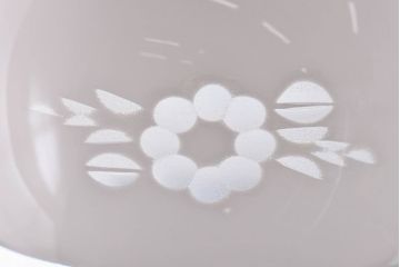 昭和レトロ　コロンと丸いフォルムが愛らしい切子のペンダントライト(天井照明、吊り下げ照明)です。