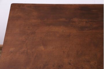 ジャンク品　古い麺打ち台をリメイクした鉄脚付き作業台(鉄脚テーブル)