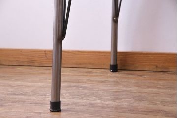 ジャンク品　古い麺打ち台をリメイクした鉄脚付き作業台(鉄脚テーブル)