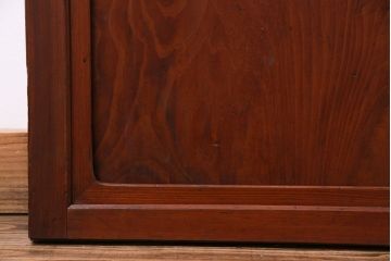 昭和期　襖が目を引く上質な組子帯戸(ガラス帯戸、引き戸、間仕切り、襖、建具)4枚セット
