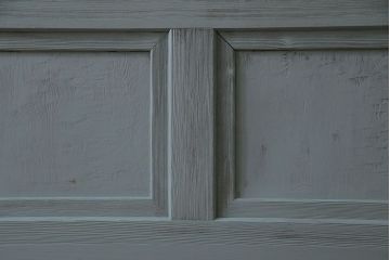 アンティーク建具　昭和初期　色ガラス・当時物ダイヤガラス入り!　シャビーな雰囲気が可愛いらしいペイントガラス戸2枚セット(1)
