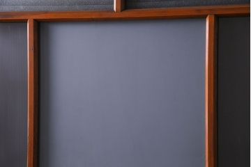 銀モールガラスが入った昭和レトロなガラス戸(引き戸、建具)