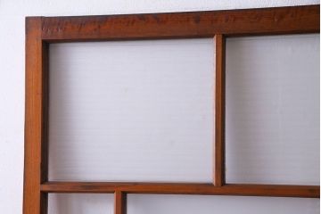 銀モールガラスが入った昭和レトロなガラス戸(引き戸、建具)