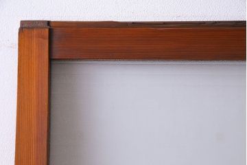 銀モールガラスが入った昭和レトロなガラス戸(引き戸、建具)