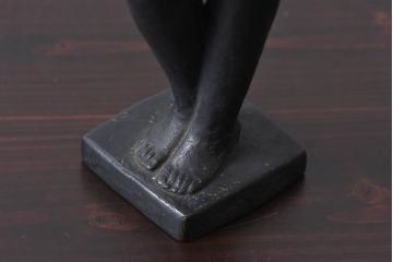 アンティーク雑貨　昭和期　藤井浩祐作　共箱付き　青銅女身像「平和」(ブロンズ像)