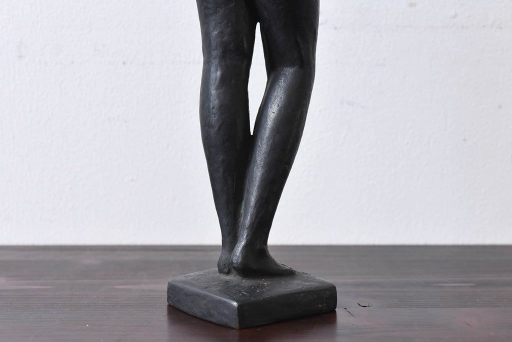 アンティーク雑貨　昭和期　藤井浩祐作　共箱付き　青銅女身像「平和」(ブロンズ像)