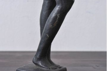 アンティーク雑貨　昭和期　藤井浩祐作　共箱付き　青銅女身像「平和」(ブロンズ像)