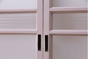 淡いカラーが可愛らしいペイントガラス戸(窓)2枚セット