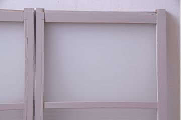 淡いカラーが可愛らしいペイントガラス戸(窓)2枚セット