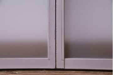 淡いカラーが可愛らしいペイントガラス戸(窓)2枚セット