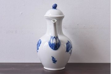アンティーク雑貨　中古　ROYAL COPENHAGEN(ロイヤルコペンハーゲン)　ブルーフラワー　プレイン　コーヒーポット(ピッチャー、洋食器)(2)