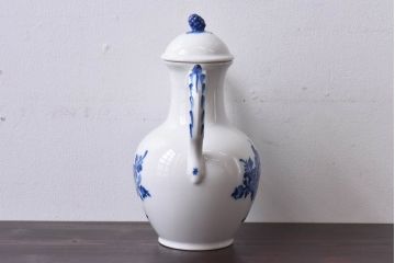 アンティーク雑貨　中古　ROYAL COPENHAGEN(ロイヤルコペンハーゲン)　ブルーフラワー　プレイン　コーヒーポット(ピッチャー、洋食器)(2)