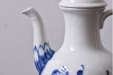 アンティーク雑貨　中古　ROYAL COPENHAGEN(ロイヤルコペンハーゲン)　ブルーフラワー　プレイン　コーヒーポット(ピッチャー、洋食器)(2)