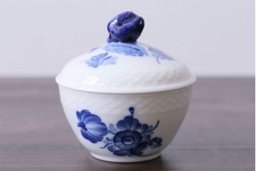 アンティーク雑貨　中古　ROYAL COPENHAGEN(ロイヤルコペンハーゲン)　ブルーフラワー　シュガーボウル(シュガーポット、洋食器)