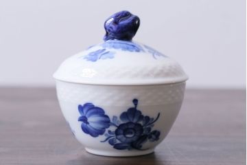 アンティーク雑貨　中古　ROYAL COPENHAGEN(ロイヤルコペンハーゲン)　ブルーフラワー　シュガーボウル(シュガーポット、洋食器)