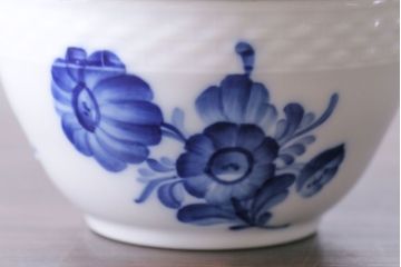 アンティーク雑貨　中古　ROYAL COPENHAGEN(ロイヤルコペンハーゲン)　ブルーフラワー　シュガーボウル(シュガーポット、洋食器)