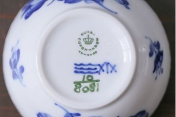 アンティーク雑貨　中古　ROYAL COPENHAGEN(ロイヤルコペンハーゲン)　ブルーフラワー　シュガーボウル(シュガーポット、洋食器)