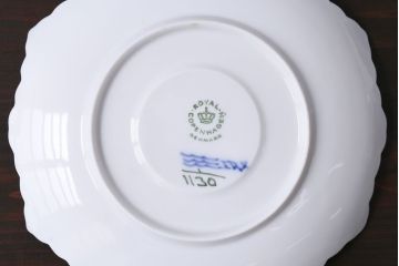 アンティーク雑貨　中古　ROYAL COPENHAGEN(ロイヤルコペンハーゲン)　ブルーフルーテッド　フルレース　カップ&ソーサー(ティーカップ、洋食器)2客セット(定価約8万6千円)(2)