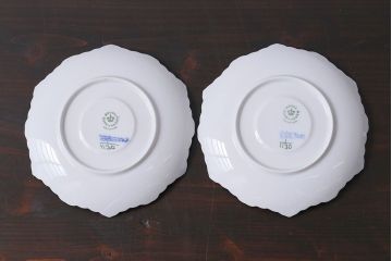 アンティーク雑貨　中古　ROYAL COPENHAGEN(ロイヤルコペンハーゲン)　ブルーフルーテッド　フルレース　カップ&ソーサー(ティーカップ、洋食器)2客セット(定価約8万6千円)(2)