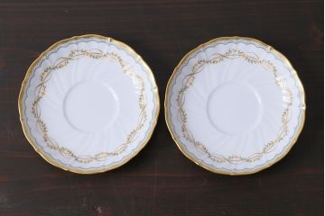 アンティーク雑貨　中古　ノリタケ(Noritake、則武)　ダイヤモンドコレクション印　カップ&ソーサー2客セット(洋食器)(1)