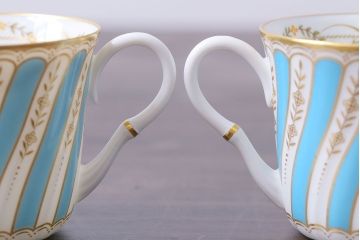 アンティーク雑貨　中古　ノリタケ(Noritake、則武)　ダイヤモンドコレクション印　カップ&ソーサー2客セット(洋食器)(1)