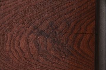 アンティーク雑貨　和製アンティーク　ケヤキ古材　力強い杢目が美しい一枚板の飾り台(陳列台、花台、材料)
