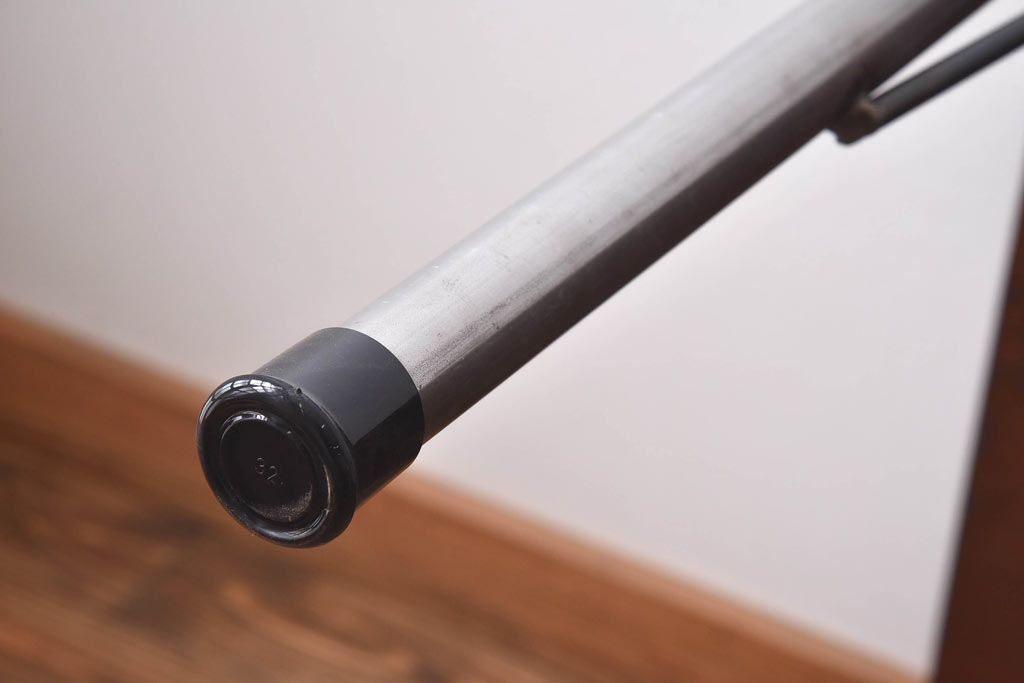 リメイク　ラワン材使用の昭和レトロな鉄脚テーブル(机、在宅ワーク、在宅用デスク、作業台)