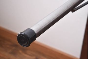 リメイク　ラワン材使用の昭和レトロな鉄脚テーブル(机、在宅ワーク、在宅用デスク、作業台)