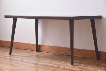 リメイク　ケヤキ材一枚板　漆塗りの上質なセンターテーブル(ローテーブル)