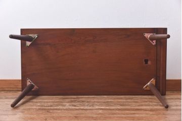 リメイク　ケヤキ材一枚板　漆塗りの上質なセンターテーブル(ローテーブル)