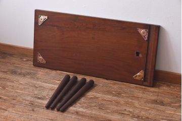 リメイク　ケヤキ材一枚板　漆塗りの上質なセンターテーブル(ローテーブル)